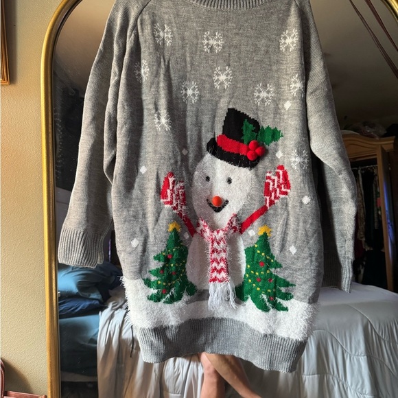 Ugly Christmas sweater dress with pockets size xl - Picture 2 of 6